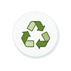 Symbole de recyclage représentant un emballage recyclable