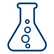 Fiole représentant la validation expérimentale en laboratoire